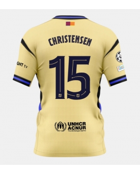 Barcelona Andreas Christensen #15 Maglia Gara Trasferta Repliche 2025-26 Maniche Corte
